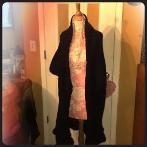 Short sleeve knit brown cardigan